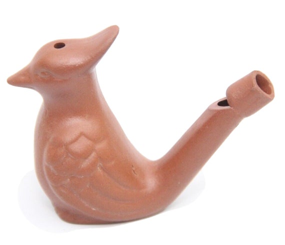 Rare Handcrafted Terracotta Bird Whistle – Whistling Sparrow Clay Figurine | Musical Toy and Unique Garden Decor | Eco-Friendly Artisan Gift