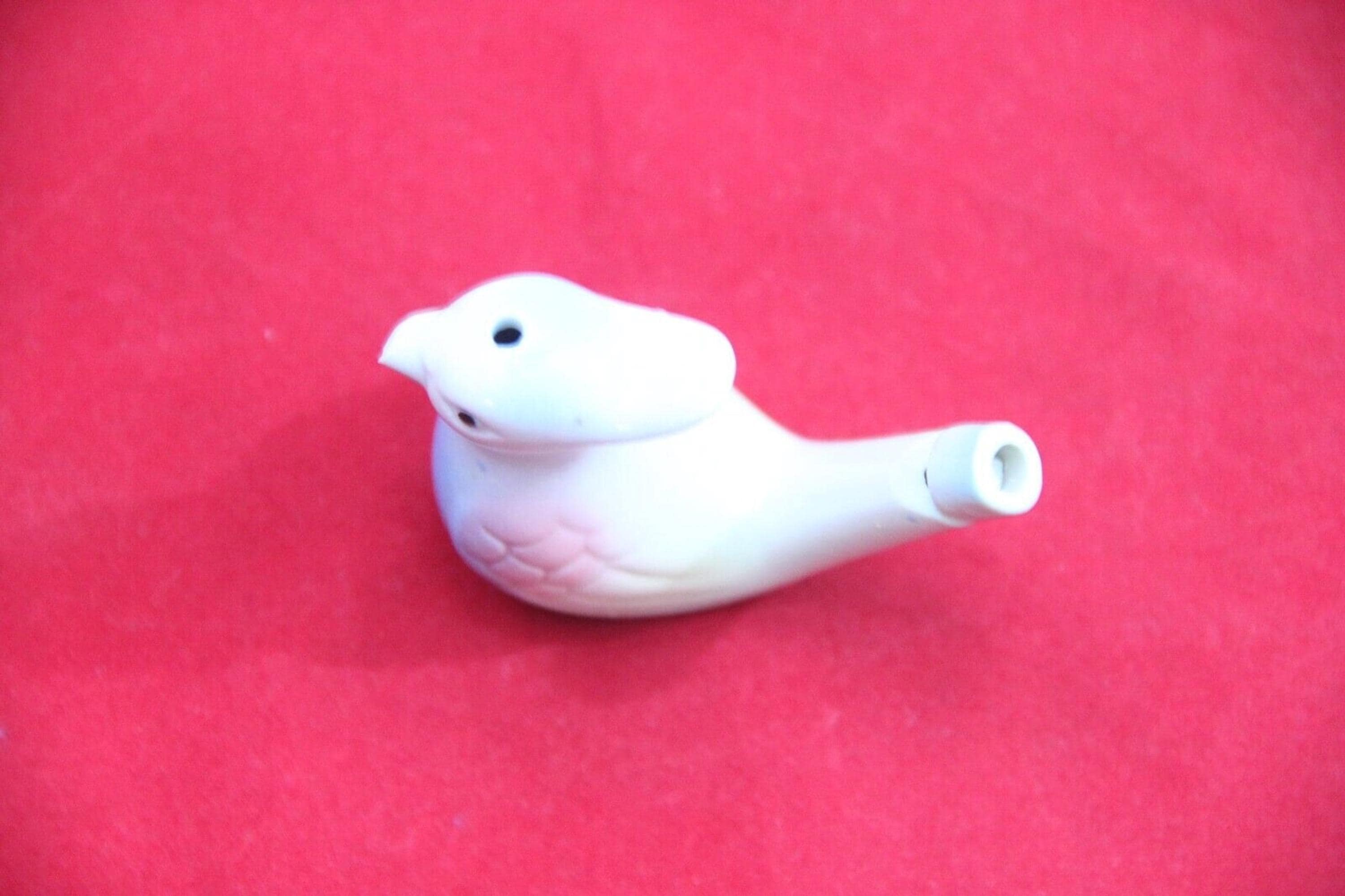 磁器製の鳥型水笛｜セラミック製の鳥型笛付きおもちゃ｜風変わりな