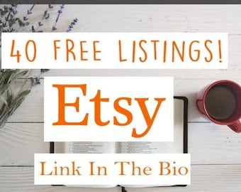 40 Free Etsy Listings To Open New Shop **NO PURCHASE** For New Seller  Get 40 Free Listings, Link in Description, 100% free