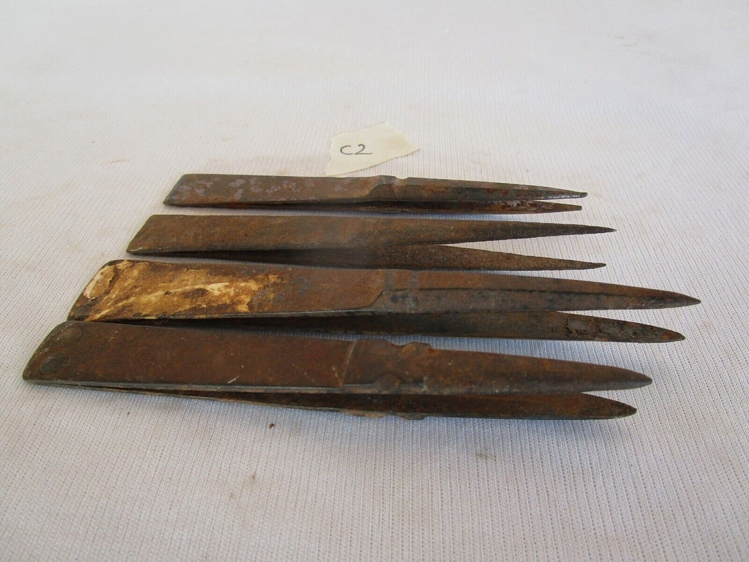 ヴィンテージ鉄製金細工用ピンセット：アンティークツールセット