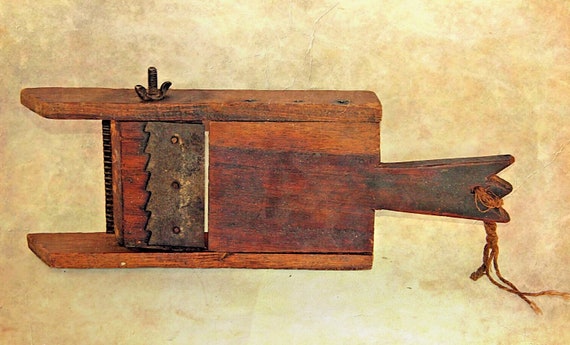 Authentic Vintage Wooden Potato Chip Maker | Rustic Kitchen Decor & Artisan Cooking Utensil | Unique Collectible from India