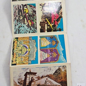 Rare Old Vintage 8 Postcard Set of Hindu Deities and Spiritual Places India Collectible Religious Paper Goods for Collectors and Enthusiasts