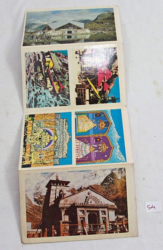 Rare Old Vintage 8 Postcard Set of Hindu Deities and Spiritual Places India Collectible Religious Paper Goods for Collectors and Enthusiasts