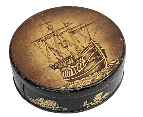 Parrys Confectionery Ltd Madras Advertisement Tin Box – Round Metal Rare Indian Collectible, Vintage Retro Decor Piece, Unique Find