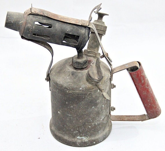 Rare Antique Brass Blowtorch– Rexona Brand Vintage Collectible Brass Torch Lamp, Old Industrial Blow Lamp, Unique Decor Piece for Collectors