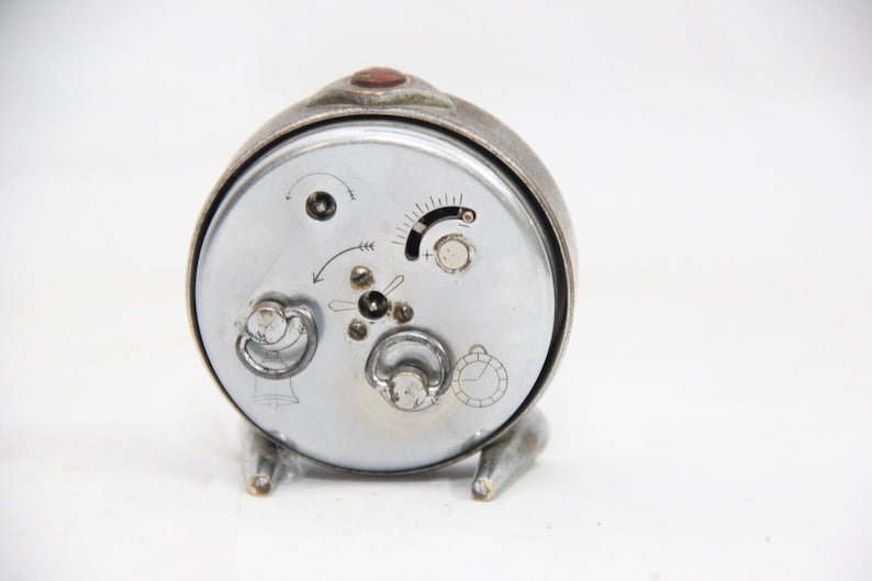 Oris Wind up Travel Alarm Clock Swiss Made Vintage Small Metal Clock