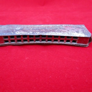 Vintage Junglee Harmonica: Rare Wood & Tin Mouth Organ