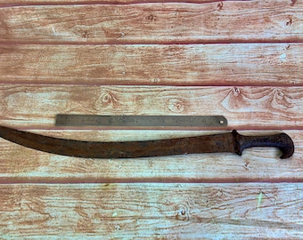 Vintage Forged Iron Decorative Metal Relic Rustic Historical Display Collectible