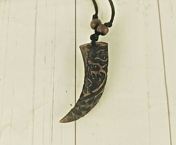 Natural Brown Horn Crafted Ethnic Tribal Tibetan Pendant Necklace for Unique Style Lovers, Artisan Jewelry with Cultural Essence 02