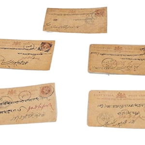 Werbe Postkarten Set | 5 Stück Vintage Philatelie-Briefpapier | Einzigartige Historische Sammlerstücke