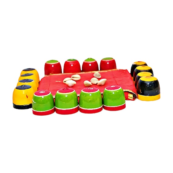 Traditional Ancient Indian Chaupar/Pachisi Game Set – Cloth Board and Wooden Pawns | Historical Ludo Ancestor | Classic Family Strategy Game