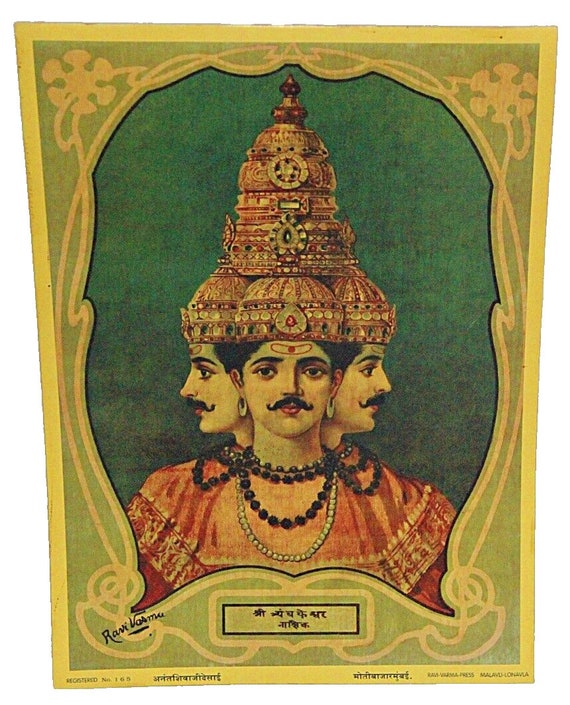 Raja Ravi Varma's Reprint of Iconic Artistry with Mythological Splendor Decor, Beautiful Unique Designs, Ideal for Art Lovers and Collectors