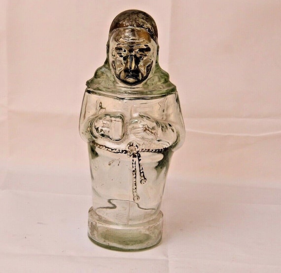 Vintage Monk Rum Bottle – Rare Limited Edition, Empty Timeless Collectible Barware Decor, Antique Glass Bottle for Man Cave or Retro Display