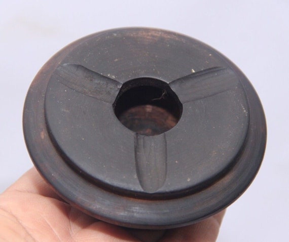 Handcrafted Vintage Wooden Ashtray from India, Collectible Piece with Cigarette Holders, Unique Rustic Decor, Perfect Smokers Gift