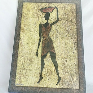 Framed Tribal Lady Art Print: Indian Cultural Home Decor