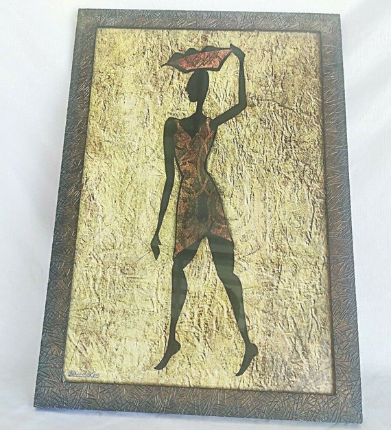 Beautiful Tribal Lady Art Print – Framed Glass-Covered Indian Wall Decor | Unique Fruit-Selling Portrait | Cultural Home Art for Enthusiasts