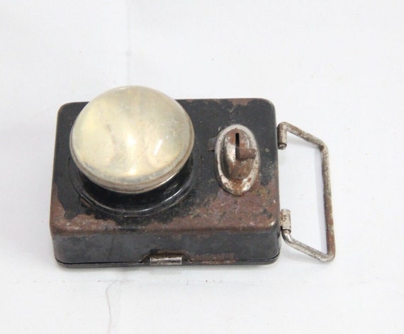 Original Vintage Bicycle Flashlight – Battery-Operated Retro Torch Lamp, Old Classic Cycling Gear Collectible, Rare Nostalgic Bike Accessory