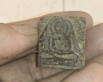 Vintage Wooden Printing Block: Handmade Metal Seal Stamp, Eco-Friendly Decor