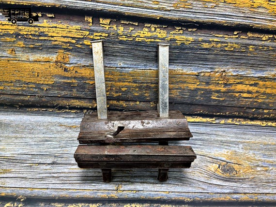 Vintage Carpenter's Wooden Wedge-Arm Plough Plane – Rare Old Working Tool | Primitive Woodworking Craftsmanship | Unique Collectible