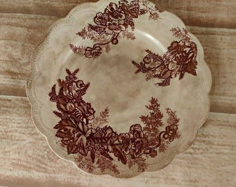 Vintage Keramik-Teller: Handgefertigte Dessertschale, hergestellt in England