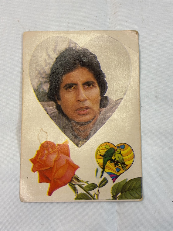 Vintage Picture Postcard of Bollywood Icon Amitabh Bachchan Rare Indian Cinema Collectible Retro Bollywood Memorabilia Classic BigB Portrait
