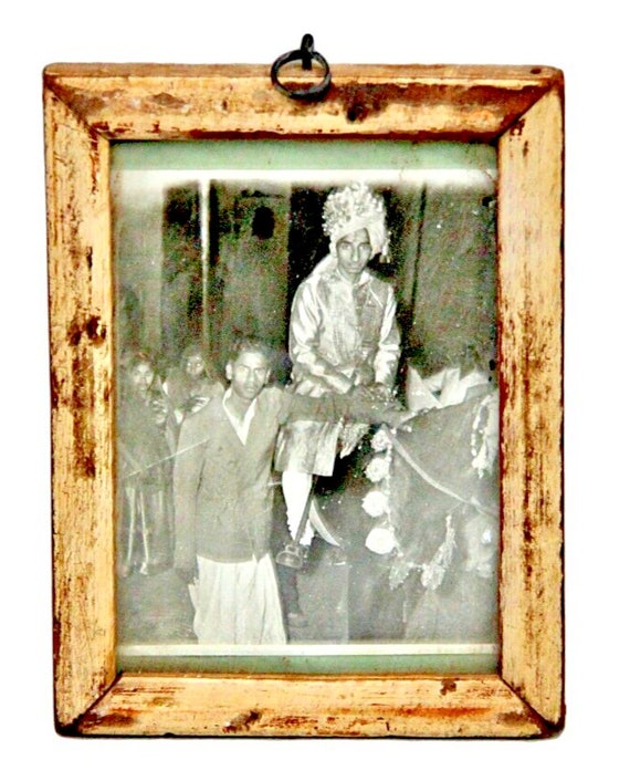 Indian Bridegroom on Horse Vintage B/w Photo | Wedding Ceremony Art Print | Retro Indian Wedding Decor | Nostalgic Black & White Gift