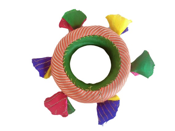 Vintage Rajasthani Carrying Ring for Pots, Headwear for Carrying Water, Handmade from India, Traditional Craft Unique Decorative Collectible