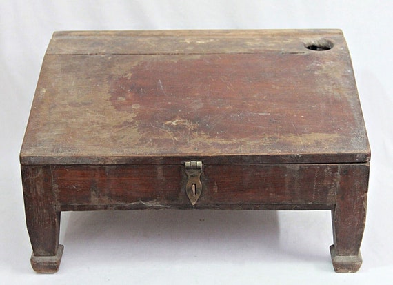 Old Vintage Handcrafted Solid Wood Study Table Desk and Money Box Elegant Multipurpose Furniture for Home Office and Study Spaces Etsy