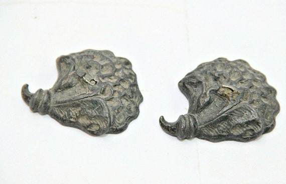 Vintage Bird's Claws Figurine Paper Weights - Black Cast Metal Antique Decor - Unique Antimony Desk Accessories - Collectible Pair