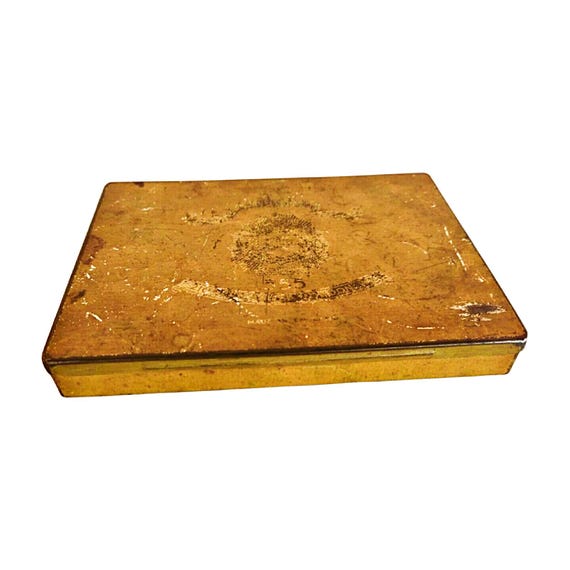 Vintage State Express 555 Cigarettes Tin Box – Rare London Litho Collectible, Tobacco Advertising, Retro Smoking Memorabilia & Decor