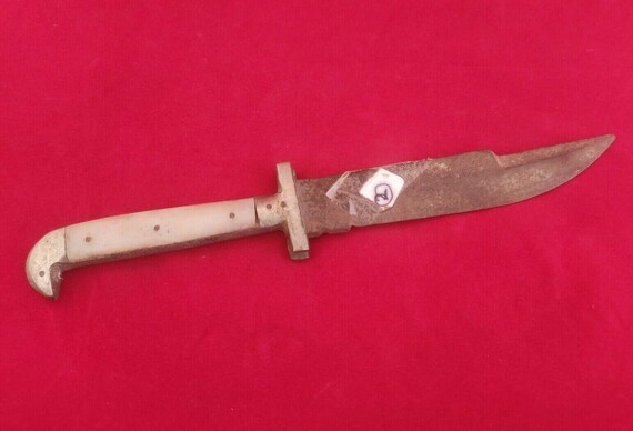 Old Vintage Iron Dagger Knife Khanjar Pesh Kabz | Antique Collectible Blade With Sheath | Handmade Historical Weapon | Rare Collectible Kn06