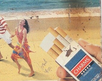 charms cigarette india Vintage Charms Cigarettes Tin Sign: Rare Litho Tobacco Advertisement