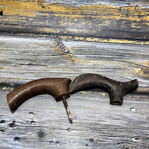 Antique Handcrafted Wooden Walking Stick Handles: Rustic Indian Folk Art