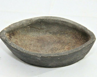 Boat Shape Kharal Grinder | Stone Spice Mortar Bowl for Herbs and Spices | Vintage Handcrafted Ethnic Kitchenware and Herb Grinding Pot