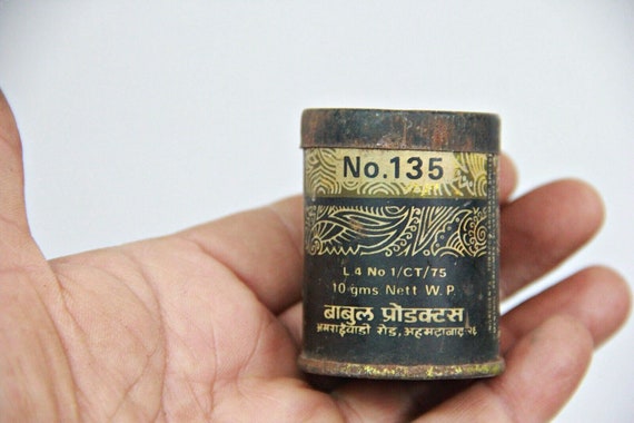 Buy Vintage Babul Zafrani Patti Scented Chewing Tobacco Tin: Rare Indian  Advertising Online in India