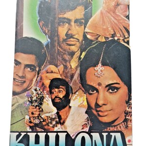 Memorabilia originali di Bollywood: stampa litografica vintage, biglietto d'ingresso del cinema, film indiano retrò da collezione, poster di film rari per appassionati