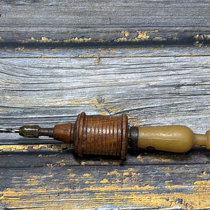 Vintage Archimedes Spiral Hand Drill: Antique Woodworking Tool