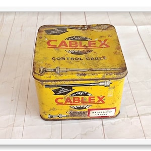 Vintage Cablex Tin Box: Rare Indian-Made Collectible