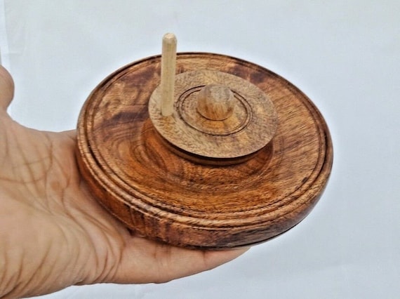 Small Handmade Decorative Wooden Wheat Grinder for Home Decor, Fine Quality Handcrafted Grain Mill, Unique Rustic Kitchen Decor