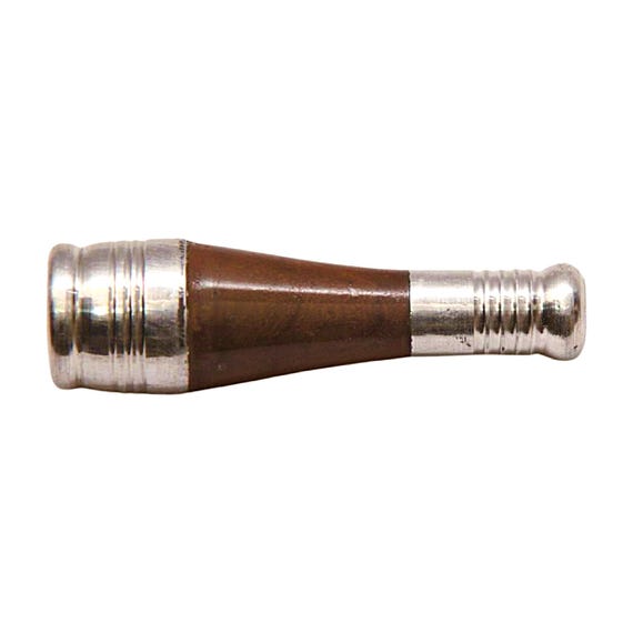 Rare Vintage Handcrafted Metal & Wood Smoking Pipe – Traditional Indian Chilam, Unique Collectible for Enthusiasts, Classic Smoking Artifact