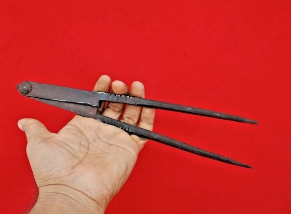 Unique Antique Hand Engraved 1800's Masonry Drawing Compass Tool for Architects Collectors Rare Decorative Engineering Instrument
