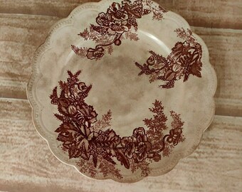 Vintage Hand Crafted Ceramic Dessert Bread and Butter Pat Plate Dishes with Beautiful Unique Design, Decorative Collectible, Made in England