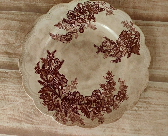 Vintage Hand Crafted Ceramic Dessert Bread and Butter Pat Plate Dishes with Beautiful Unique Design, Decorative Collectible, Made in England