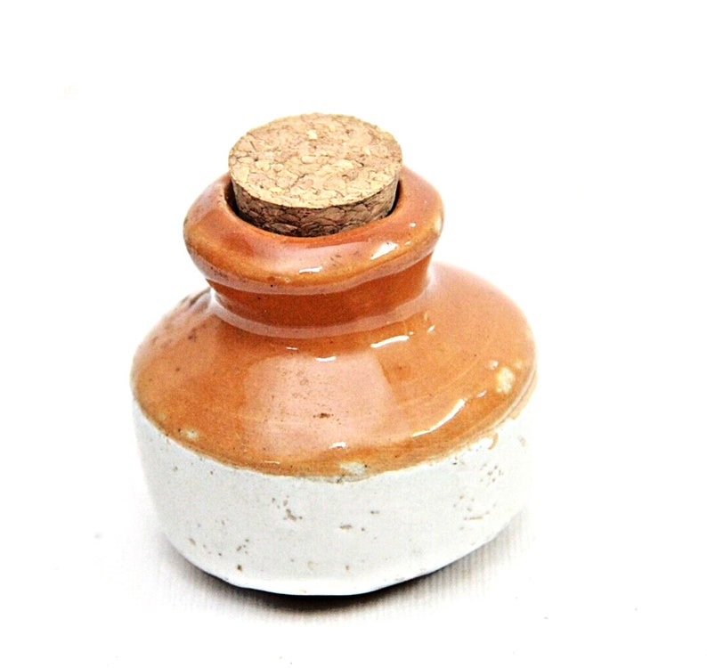 Antique Ceramic Stoneware Ink Bottle Vintage Collectible for Etsy