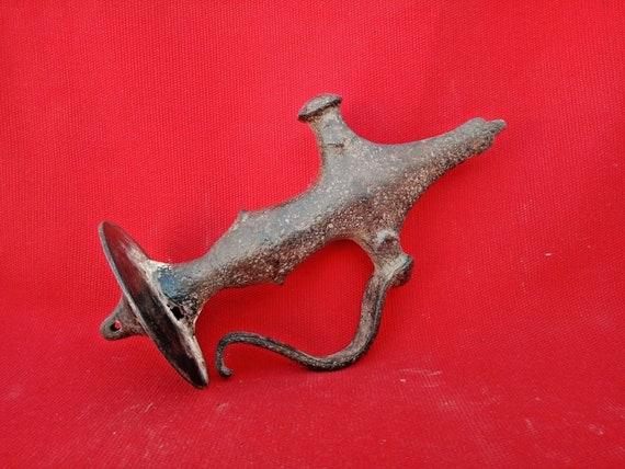 Rare Vintage Indian Maratha Mughal Sword Hilt, Hand Carved Solid Iron Handle, Antique Collectible Piece, Intricate Design and Craftsmanship