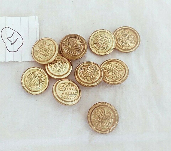 Metal Brass Coat Buttons Set Collectible Beautiful Design Unique Buttons for Jackets and Coats Retro Style Indian Rare Vintage Collectibles