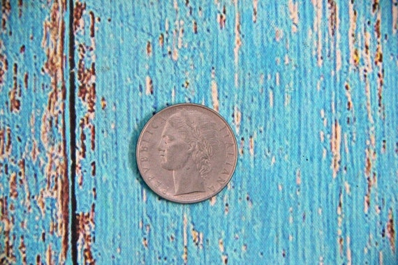 1958 Marked Old Vintage 100 Lire Italian Coin Collectible, Rare Stainless Steel Coin, Italy Currency, Historical Coinage, Antique Numismatic