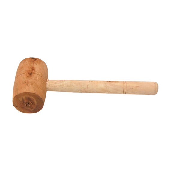 Handmade Wooden Round Head Mallet Hammer Chisel - Versatile Tool for Drumming, Carpentry, Woodworking, Crafting & DIY Projects Unique Design