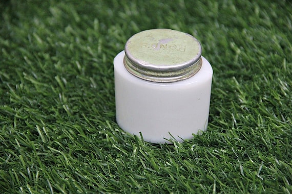Pond's Cold Cream Bottle, Rare Vintage Collectible Milky Glass Container Jar from England, Perfect for Collectors and Decor Enthusiasts