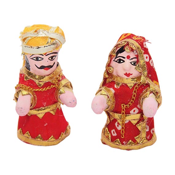 Rajasthani Traditional Handmade River Clay Gangaur & Ishar Pooja Idols Decorative Hindu Festival Figurines for Worship and Collectible Decor